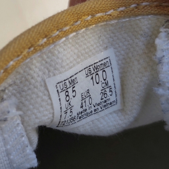 Vans Slip On Gold/White Checkerboard Shoes Women's 10  Men's 8.5 - Picture 8 of 9